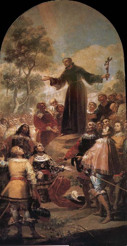 Francisco Goya St Bernardino of Siena preaching before Alfonso V of Aragon oil painting image